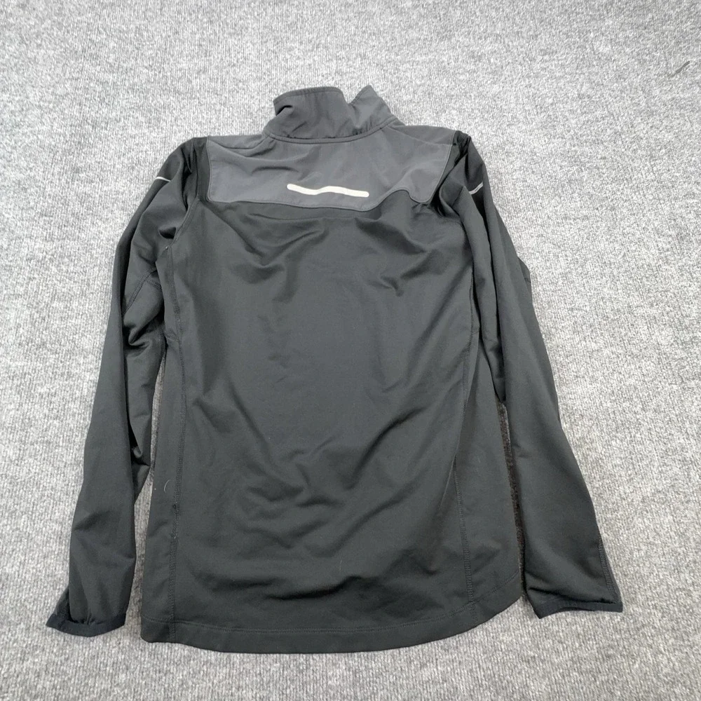 Nike Dri-FIT Pullover Mens Medium Black Gray 1/4 Zip Running Top Long Sleeve